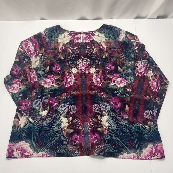 Soft Surroundings Women’s long Sleeve Tunic 3X Key Hole Button Front Pleats - Picture 5 of 12